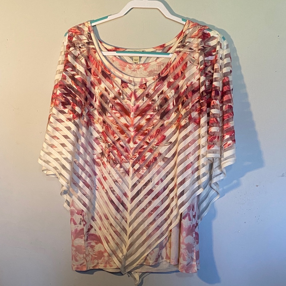 Live and Let Live Floral Striped Blouse